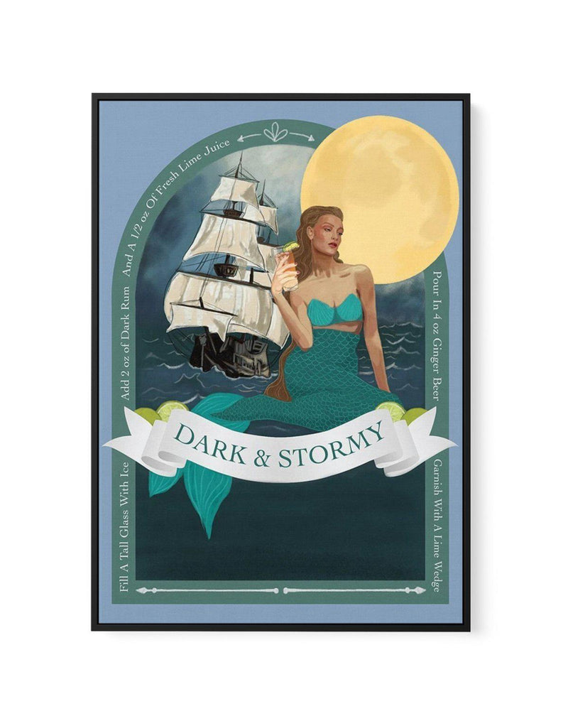 Dark And Stormy By Jenny Liz Rome | Framed Canvas-CANVAS-You can shop wall art online with Olive et Oriel for everything from abstract art to fun kids wall art. Our beautiful modern art prints and canvas art are available from large canvas prints to wall art paintings and our proudly Australian artwork collection offers only the highest quality framed large wall art and canvas art Australia - You can buy fashion photography prints or Hampton print posters and paintings on canvas from Olive et Or