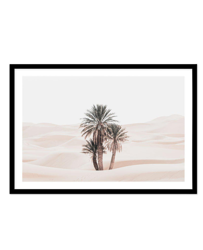 Desert Mirage I | LS Art Print-Shop Australian Art Prints Online with Olive et Oriel - Our collection of Moroccan art prints offer unique wall art including moroccan arches and pink morocco doors of marrakech - this collection will add soft feminine colour to your walls and some may say bohemian style. These traditional morocco landscape photography includes desert scenes of palm trees and camel art prints - there is art on canvas and extra large wall art with fast, free shipping across Australi