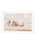 Desert Mirage II | LS Art Print-Shop Australian Art Prints Online with Olive et Oriel - Our collection of Moroccan art prints offer unique wall art including moroccan arches and pink morocco doors of marrakech - this collection will add soft feminine colour to your walls and some may say bohemian style. These traditional morocco landscape photography includes desert scenes of palm trees and camel art prints - there is art on canvas and extra large wall art with fast, free shipping across Austral