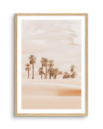 Desert Mirage II | PT Art Print-Shop Australian Art Prints Online with Olive et Oriel - Our collection of Moroccan art prints offer unique wall art including moroccan arches and pink morocco doors of marrakech - this collection will add soft feminine colour to your walls and some may say bohemian style. These traditional morocco landscape photography includes desert scenes of palm trees and camel art prints - there is art on canvas and extra large wall art with fast, free shipping across Austral