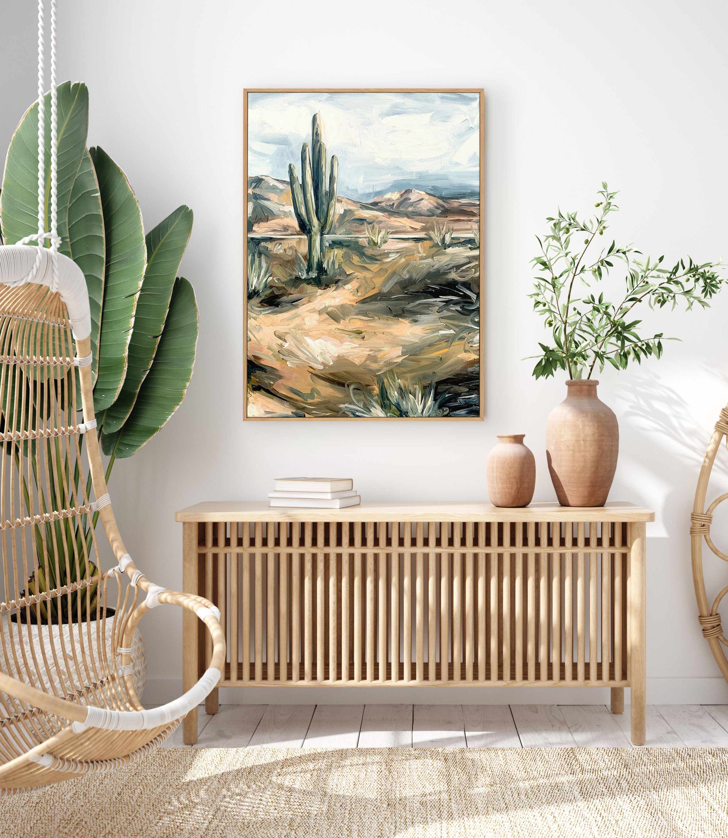 Desert Cactus by Meredith O'Neal | Framed Canvas Art Print