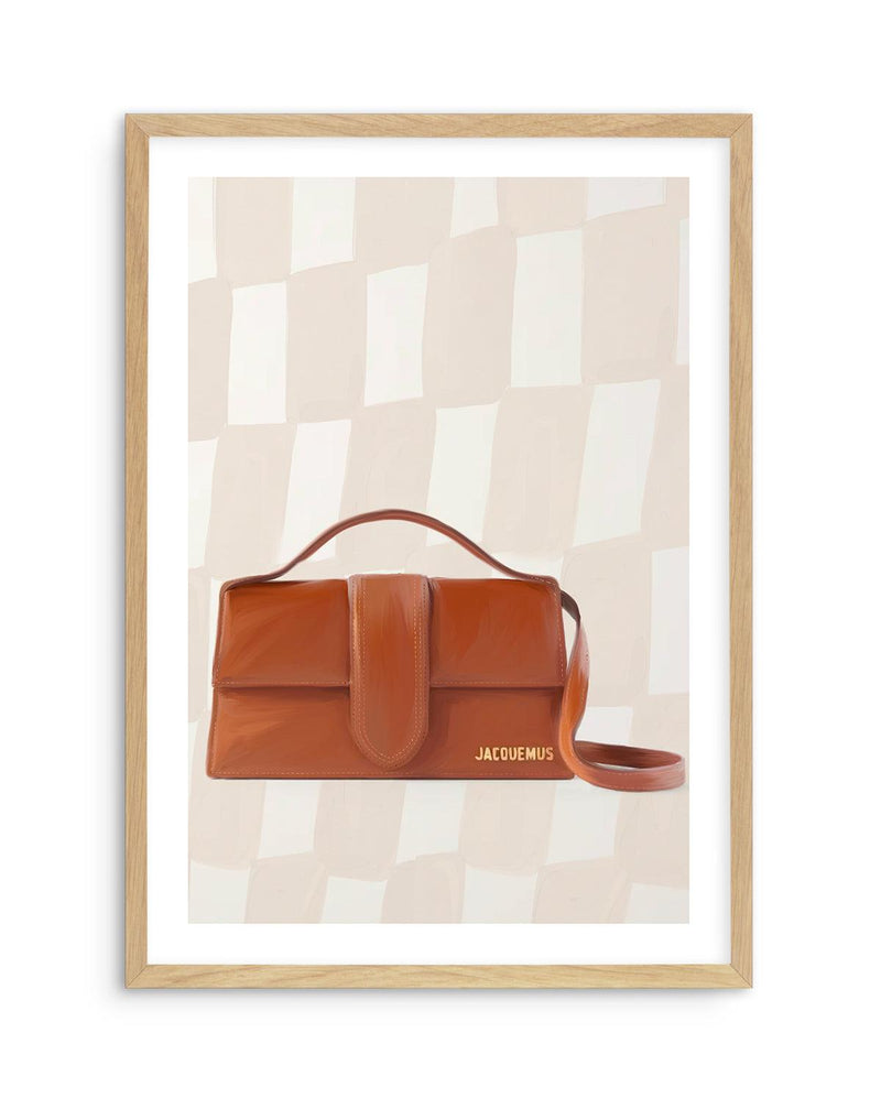 Designer Bag I Art Print-PRINT-Olive et Oriel-Olive et Oriel-A5 | 5.8" x 8.3" | 14.8 x 21cm-Oak-With White Border-Buy-Australian-Art-Prints-Online-with-Olive-et-Oriel-Your-Artwork-Specialists-Austrailia-Decorate-With-Coastal-Photo-Wall-Art-Prints-From-Our-Beach-House-Artwork-Collection-Fine-Poster-and-Framed-Artwork