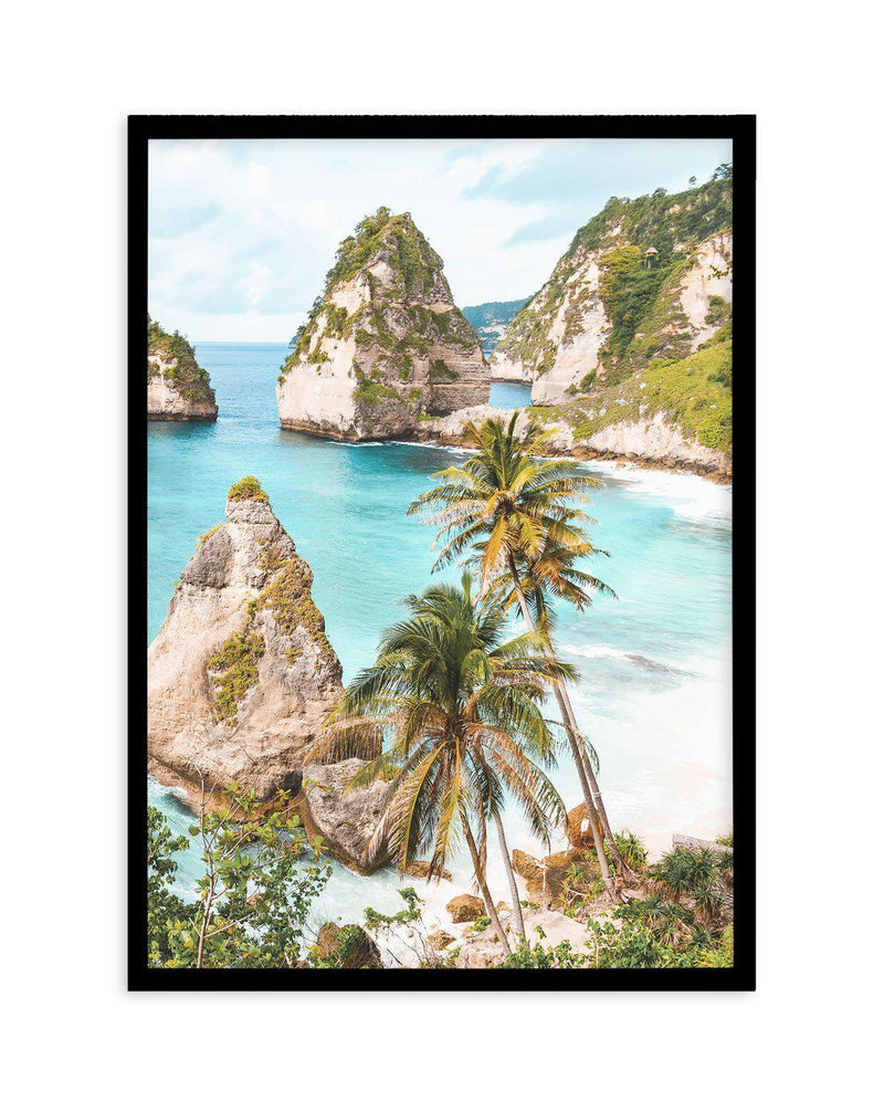 Diamond Beach | Nusa Penida Art Print-PRINT-Olive et Oriel-Olive et Oriel-A5 | 5.8" x 8.3" | 14.8 x 21cm-Black-With White Border-Buy-Australian-Art-Prints-Online-with-Olive-et-Oriel-Your-Artwork-Specialists-Austrailia-Decorate-With-Coastal-Photo-Wall-Art-Prints-From-Our-Beach-House-Artwork-Collection-Fine-Poster-and-Framed-Artwork