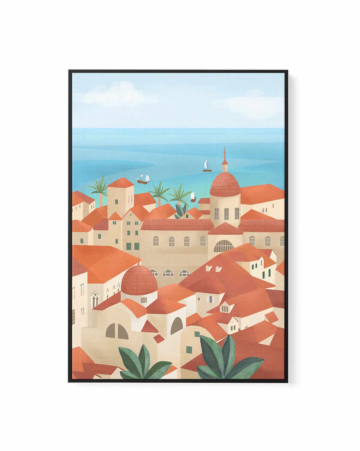 Dubrovnik Old Town by Petra Lizde | Framed Canvas Art Print