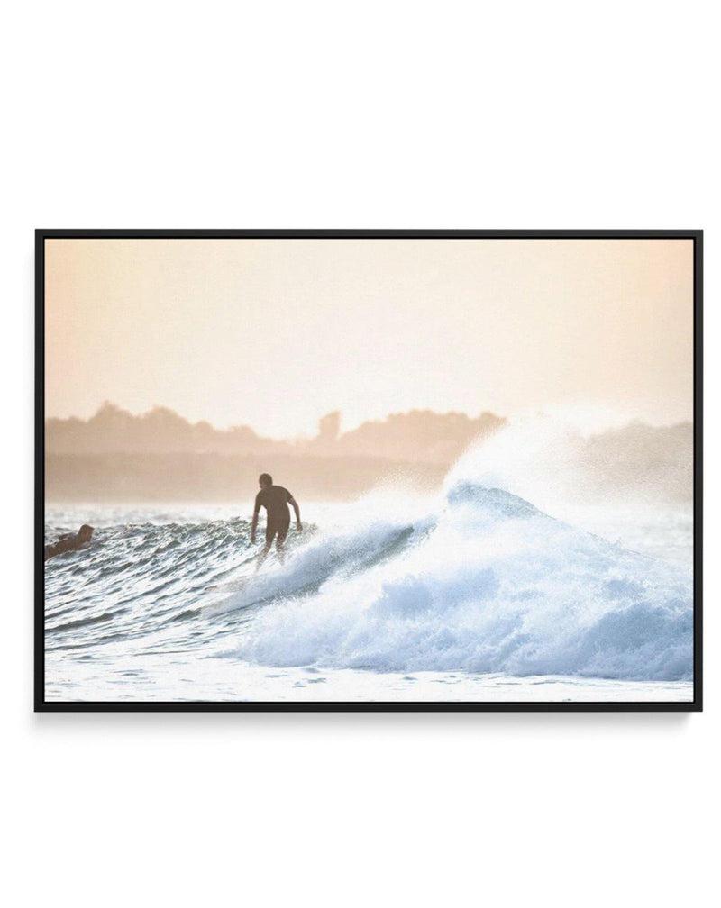 Dusk Waves, The Pass | Framed Canvas-CANVAS-You can shop wall art online with Olive et Oriel for everything from abstract art to fun kids wall art. Our beautiful modern art prints and canvas art are available from large canvas prints to wall art paintings and our proudly Australian artwork collection offers only the highest quality framed large wall art and canvas art Australia - You can buy fashion photography prints or Hampton print posters and paintings on canvas from Olive et Oriel and have 
