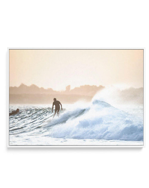 Dusk Waves, The Pass | Framed Canvas-CANVAS-You can shop wall art online with Olive et Oriel for everything from abstract art to fun kids wall art. Our beautiful modern art prints and canvas art are available from large canvas prints to wall art paintings and our proudly Australian artwork collection offers only the highest quality framed large wall art and canvas art Australia - You can buy fashion photography prints or Hampton print posters and paintings on canvas from Olive et Oriel and have 