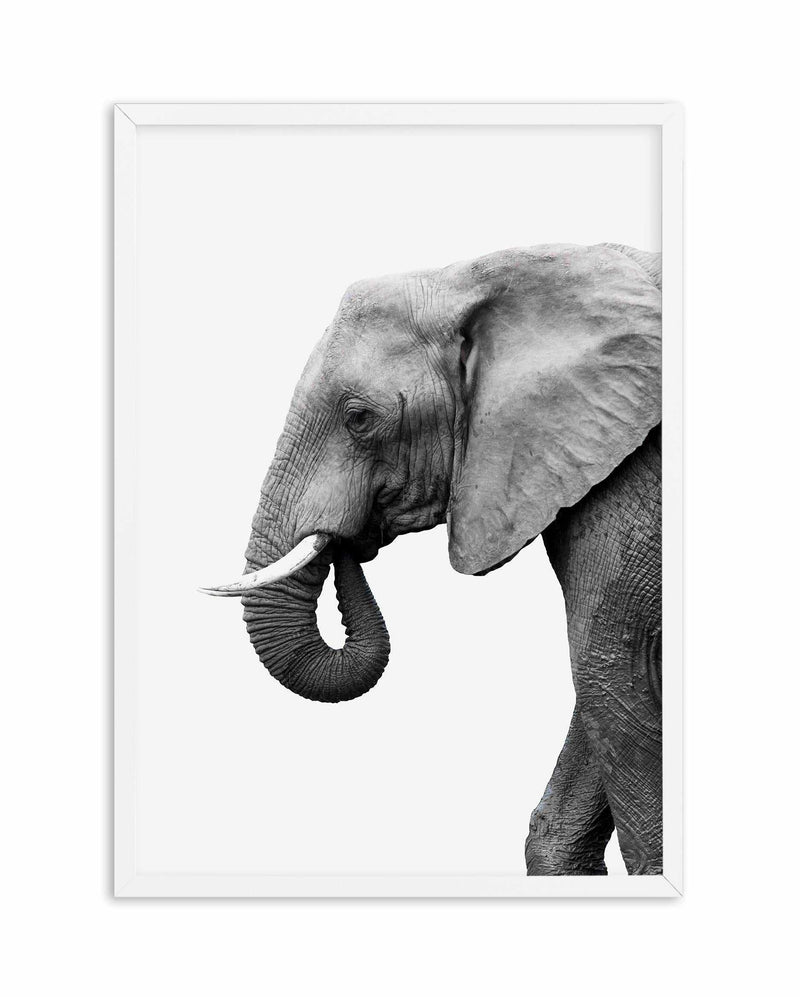 Elephant I Art Print-PRINT-Olive et Oriel-Olive et Oriel-A5 | 5.8" x 8.3" | 14.8 x 21cm-White-With White Border-Buy-Australian-Art-Prints-Online-with-Olive-et-Oriel-Your-Artwork-Specialists-Austrailia-Decorate-With-Coastal-Photo-Wall-Art-Prints-From-Our-Beach-House-Artwork-Collection-Fine-Poster-and-Framed-Artwork