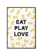 Eat Play Love | Framed Canvas-CANVAS-You can shop wall art online with Olive et Oriel for everything from abstract art to fun kids wall art. Our beautiful modern art prints and canvas art are available from large canvas prints to wall art paintings and our proudly Australian artwork collection offers only the highest quality framed large wall art and canvas art Australia - You can buy fashion photography prints or Hampton print posters and paintings on canvas from Olive et Oriel and have them de