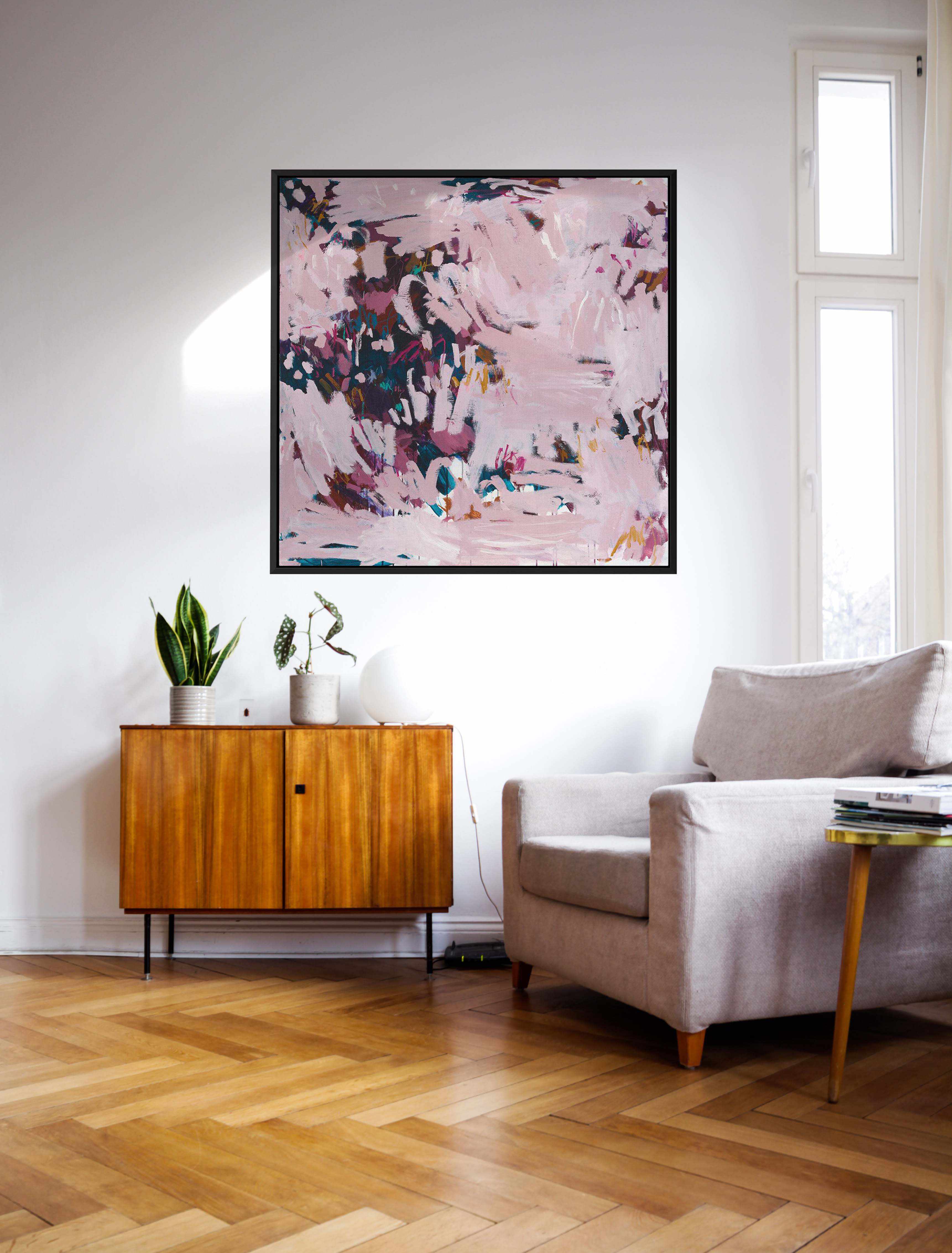 Electric Nights by Alicia Benetatos | Framed Canvas Art Print