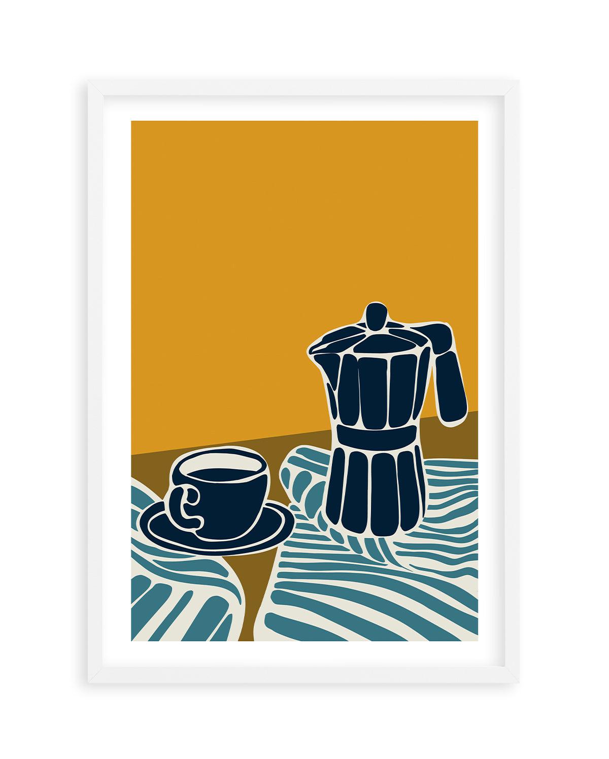 Espresso Stripe I Art Print-PRINT-Olive et Oriel-Simmo-A5 | 5.8" x 8.3" | 14.8 x 21cm-White-With White Border-Buy-Australian-Art-Prints-Online-with-Olive-et-Oriel-Your-Artwork-Specialists-Austrailia-Decorate-With-Coastal-Photo-Wall-Art-Prints-From-Our-Beach-House-Artwork-Collection-Fine-Poster-and-Framed-Artwork