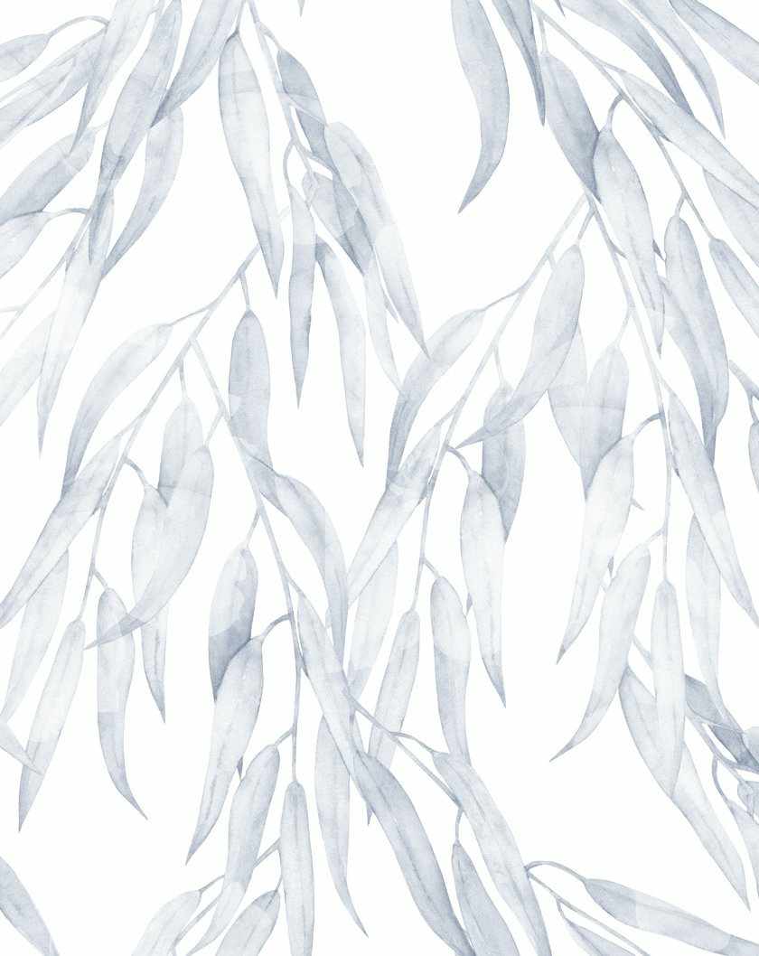 Eucalyptus Leaves 'Blue Grey' Wallpaper - Olive et Oriel