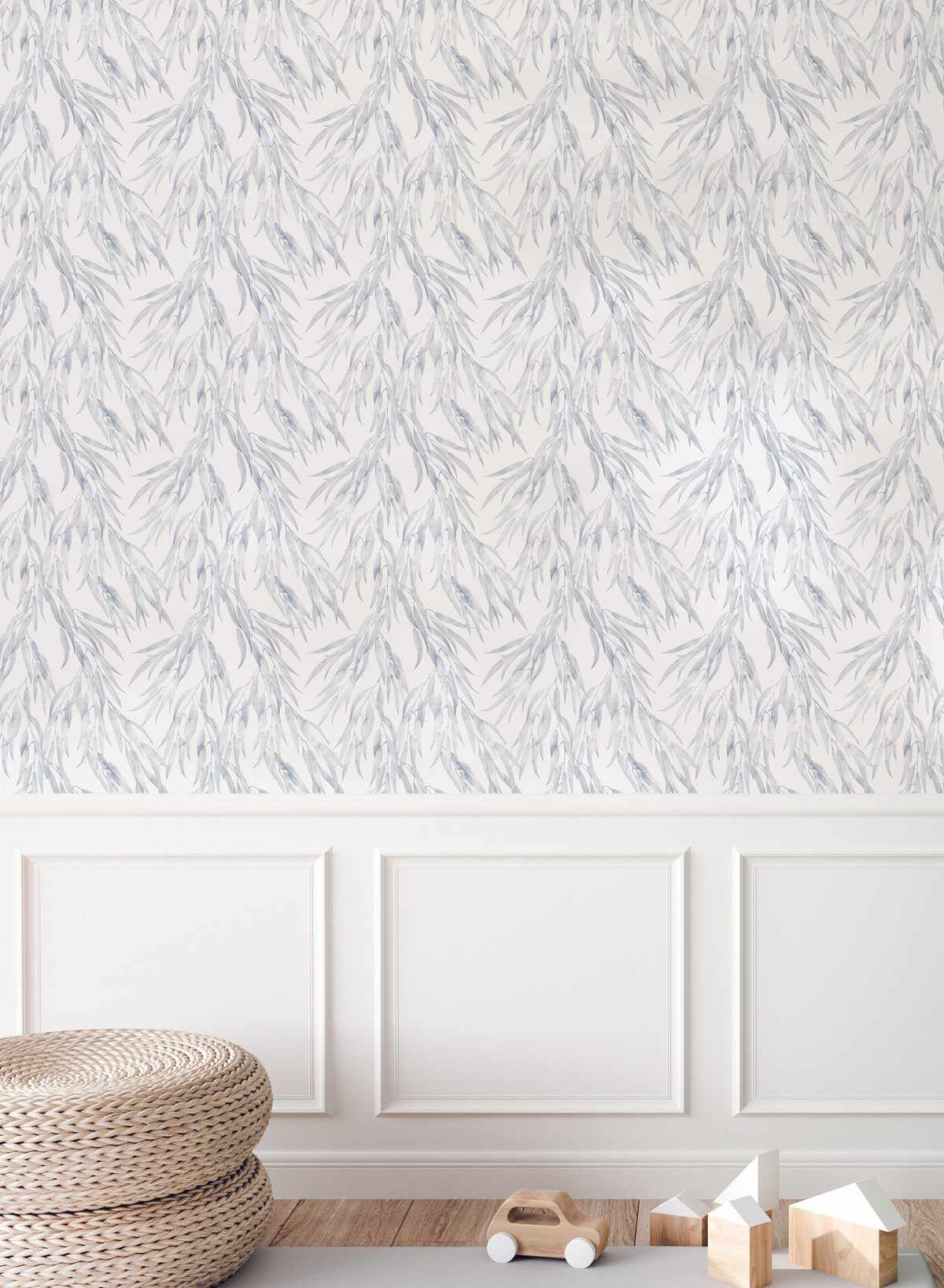 Eucalyptus Leaves 'Blue Grey' Wallpaper - Olive et Oriel