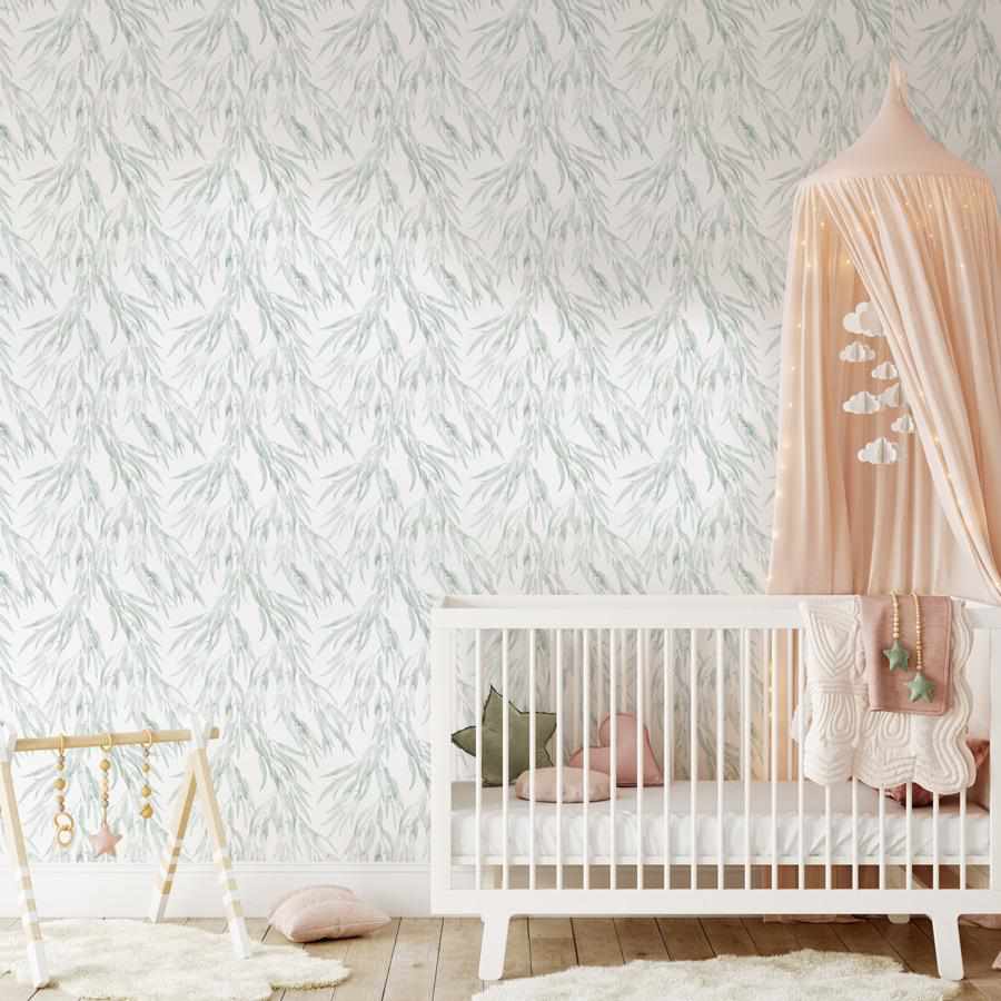 Eucalyptus Leaves Wallpaper-Wallpaper-Buy Australian Removable Wallpaper Now Sage Green Wallpaper Peel And Stick Wallpaper Online At Olive et Oriel Custom Made Wallpapers Wall Papers Decorate Your Bedroom Living Room Kids Room or Commercial Interior