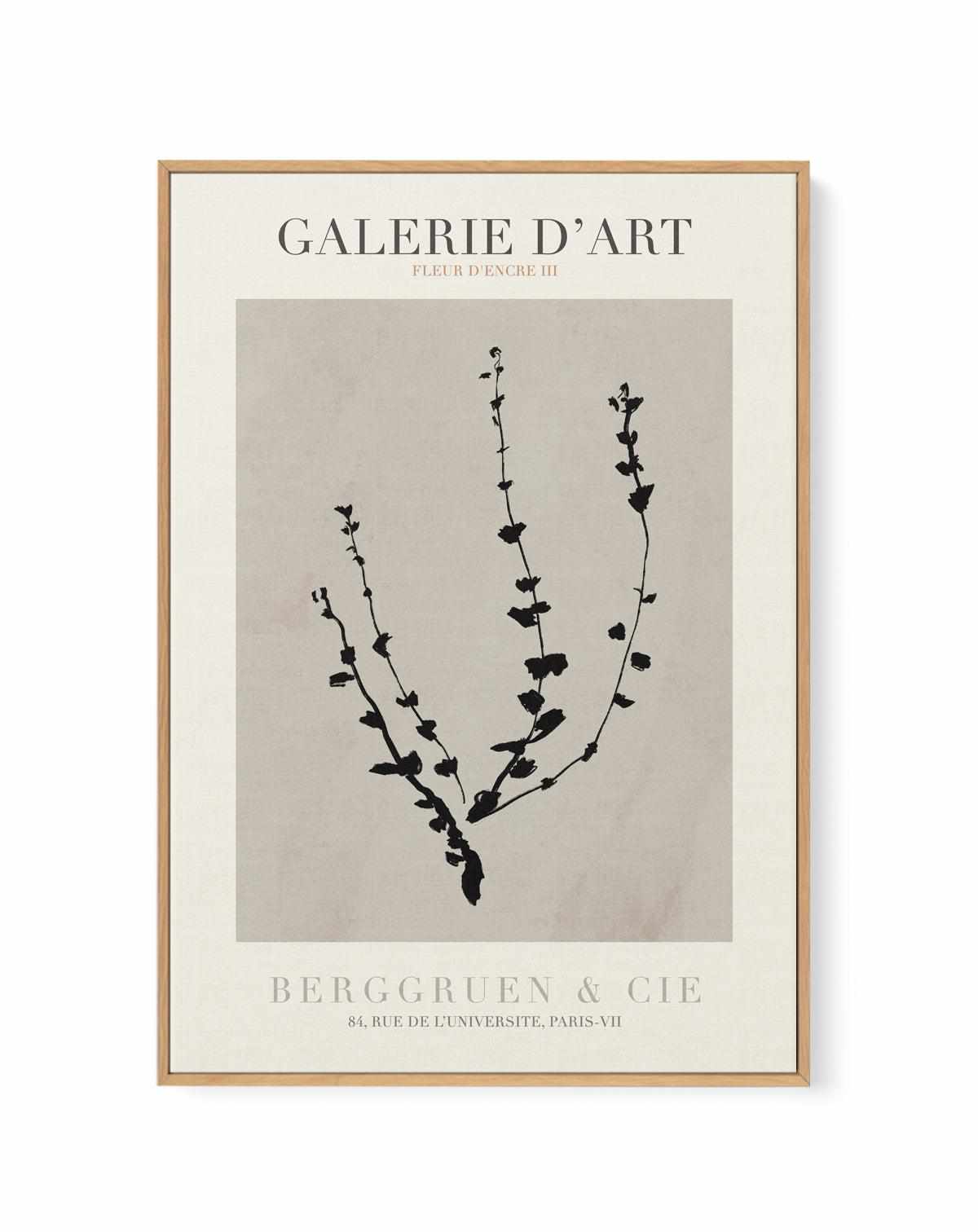 Fleur D'Encre III | Framed Canvas Art Print