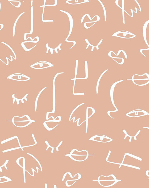 Render Look Removable Fabric Wallpaper in Neutral Beige Soft Pink Tones –  Olive et Oriel