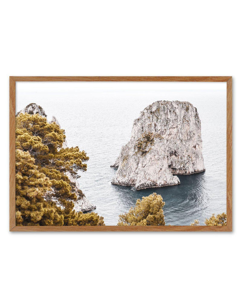 Faraglioni Rocks | LS Art Print-PRINT-Olive et Oriel-Olive et Oriel-50x70 cm | 19.6" x 27.5"-Walnut-With White Border-Buy-Australian-Art-Prints-Online-with-Olive-et-Oriel-Your-Artwork-Specialists-Austrailia-Decorate-With-Coastal-Photo-Wall-Art-Prints-From-Our-Beach-House-Artwork-Collection-Fine-Poster-and-Framed-Artwork