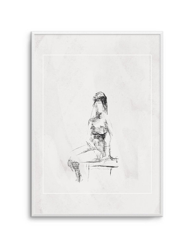 Femme in Charcoal II Art Print-PRINT-Olive et Oriel-Olive et Oriel-Buy-Australian-Art-Prints-Online-with-Olive-et-Oriel-Your-Artwork-Specialists-Austrailia-Decorate-With-Coastal-Photo-Wall-Art-Prints-From-Our-Beach-House-Artwork-Collection-Fine-Poster-and-Framed-Artwork