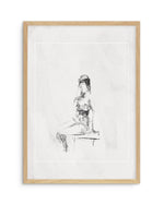 Femme in Charcoal II Art Print-PRINT-Olive et Oriel-Olive et Oriel-A5 | 5.8" x 8.3" | 14.8 x 21cm-Oak-With White Border-Buy-Australian-Art-Prints-Online-with-Olive-et-Oriel-Your-Artwork-Specialists-Austrailia-Decorate-With-Coastal-Photo-Wall-Art-Prints-From-Our-Beach-House-Artwork-Collection-Fine-Poster-and-Framed-Artwork