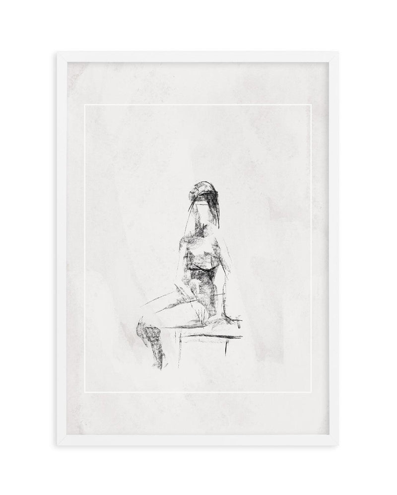 Femme in Charcoal II Art Print-PRINT-Olive et Oriel-Olive et Oriel-A5 | 5.8" x 8.3" | 14.8 x 21cm-White-With White Border-Buy-Australian-Art-Prints-Online-with-Olive-et-Oriel-Your-Artwork-Specialists-Austrailia-Decorate-With-Coastal-Photo-Wall-Art-Prints-From-Our-Beach-House-Artwork-Collection-Fine-Poster-and-Framed-Artwork