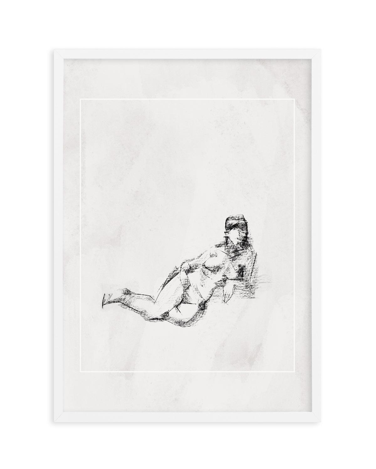 Femme in Charcoal III Art Print-PRINT-Olive et Oriel-Olive et Oriel-A5 | 5.8" x 8.3" | 14.8 x 21cm-White-With White Border-Buy-Australian-Art-Prints-Online-with-Olive-et-Oriel-Your-Artwork-Specialists-Austrailia-Decorate-With-Coastal-Photo-Wall-Art-Prints-From-Our-Beach-House-Artwork-Collection-Fine-Poster-and-Framed-Artwork