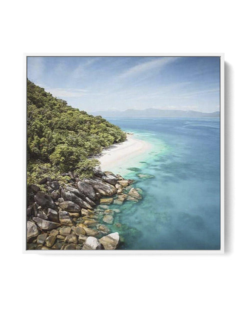 Fitzroy Island, QLD SQ | Framed Canvas-CANVAS-You can shop wall art online with Olive et Oriel for everything from abstract art to fun kids wall art. Our beautiful modern art prints and canvas art are available from large canvas prints to wall art paintings and our proudly Australian artwork collection offers only the highest quality framed large wall art and canvas art Australia - You can buy fashion photography prints or Hampton print posters and paintings on canvas from Olive et Oriel and hav