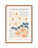 Flower Market Los Angeles Art Print-PRINT-Olive et Oriel-Olive et Oriel-50x70 cm | 19.6" x 27.5"-Walnut-With White Border-Buy-Australian-Art-Prints-Online-with-Olive-et-Oriel-Your-Artwork-Specialists-Austrailia-Decorate-With-Coastal-Photo-Wall-Art-Prints-From-Our-Beach-House-Artwork-Collection-Fine-Poster-and-Framed-Artwork