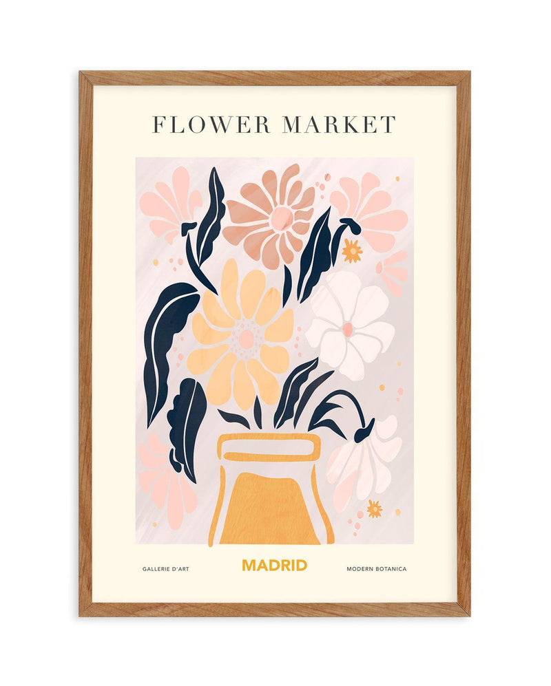 Flower Market Madrid Art Print-PRINT-Olive et Oriel-Olive et Oriel-50x70 cm | 19.6" x 27.5"-Walnut-With White Border-Buy-Australian-Art-Prints-Online-with-Olive-et-Oriel-Your-Artwork-Specialists-Austrailia-Decorate-With-Coastal-Photo-Wall-Art-Prints-From-Our-Beach-House-Artwork-Collection-Fine-Poster-and-Framed-Artwork