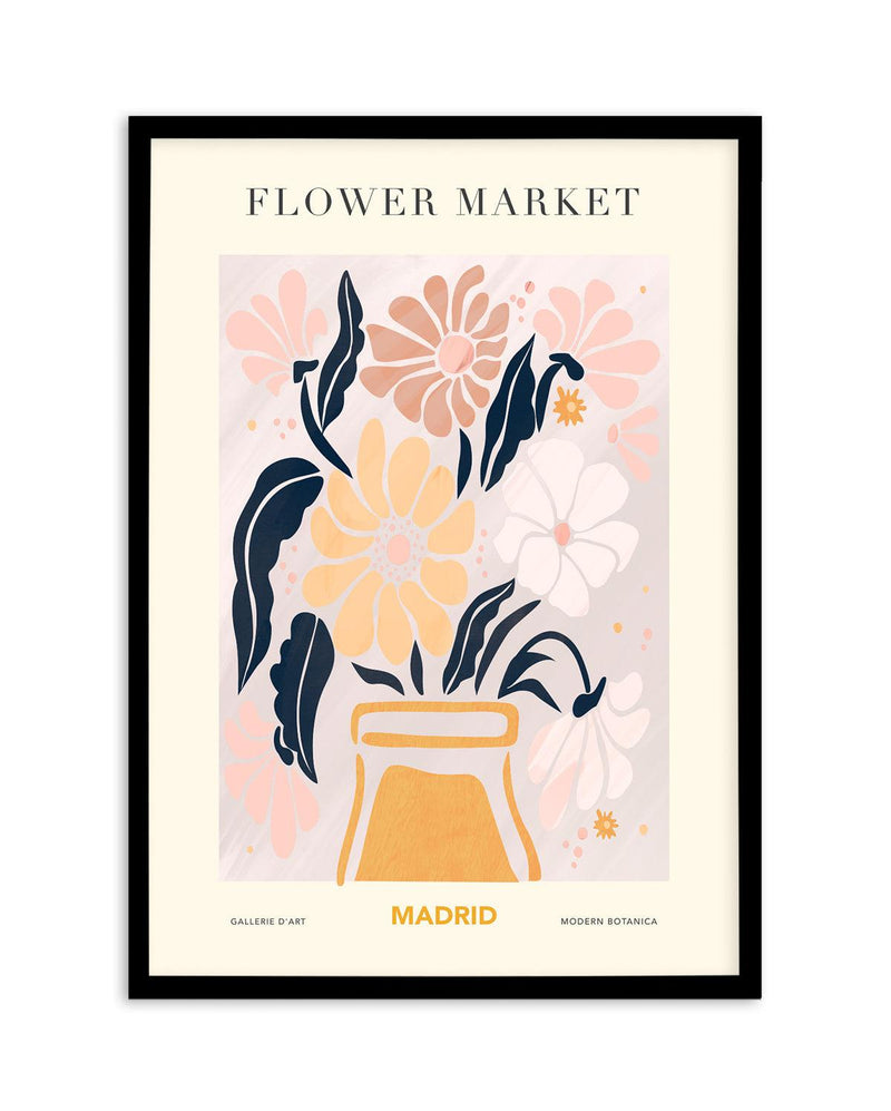 Flower Market Madrid Art Print-PRINT-Olive et Oriel-Olive et Oriel-A5 | 5.8" x 8.3" | 14.8 x 21cm-Black-With White Border-Buy-Australian-Art-Prints-Online-with-Olive-et-Oriel-Your-Artwork-Specialists-Austrailia-Decorate-With-Coastal-Photo-Wall-Art-Prints-From-Our-Beach-House-Artwork-Collection-Fine-Poster-and-Framed-Artwork