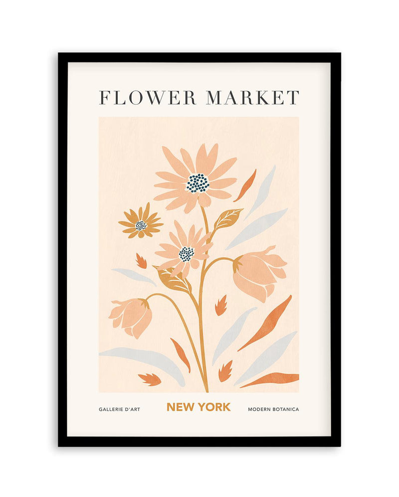 Flower Market New York Art Print-PRINT-Olive et Oriel-Olive et Oriel-A5 | 5.8" x 8.3" | 14.8 x 21cm-Black-With White Border-Buy-Australian-Art-Prints-Online-with-Olive-et-Oriel-Your-Artwork-Specialists-Austrailia-Decorate-With-Coastal-Photo-Wall-Art-Prints-From-Our-Beach-House-Artwork-Collection-Fine-Poster-and-Framed-Artwork