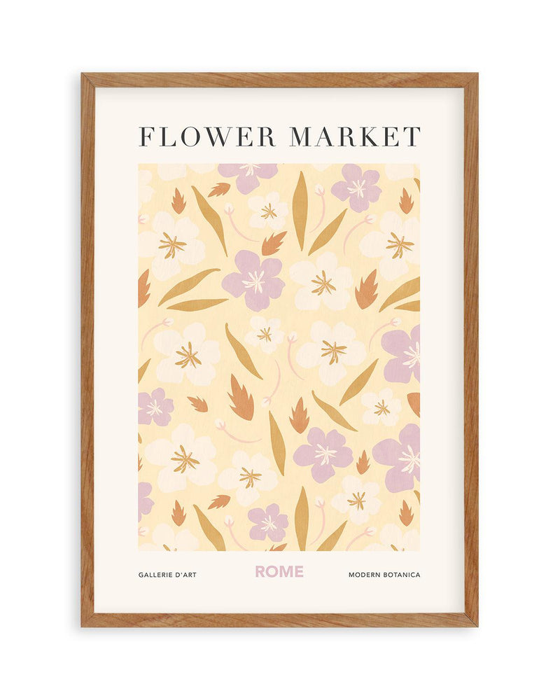 Flower Market Rome Art Print-PRINT-Olive et Oriel-Olive et Oriel-50x70 cm | 19.6" x 27.5"-Walnut-With White Border-Buy-Australian-Art-Prints-Online-with-Olive-et-Oriel-Your-Artwork-Specialists-Austrailia-Decorate-With-Coastal-Photo-Wall-Art-Prints-From-Our-Beach-House-Artwork-Collection-Fine-Poster-and-Framed-Artwork