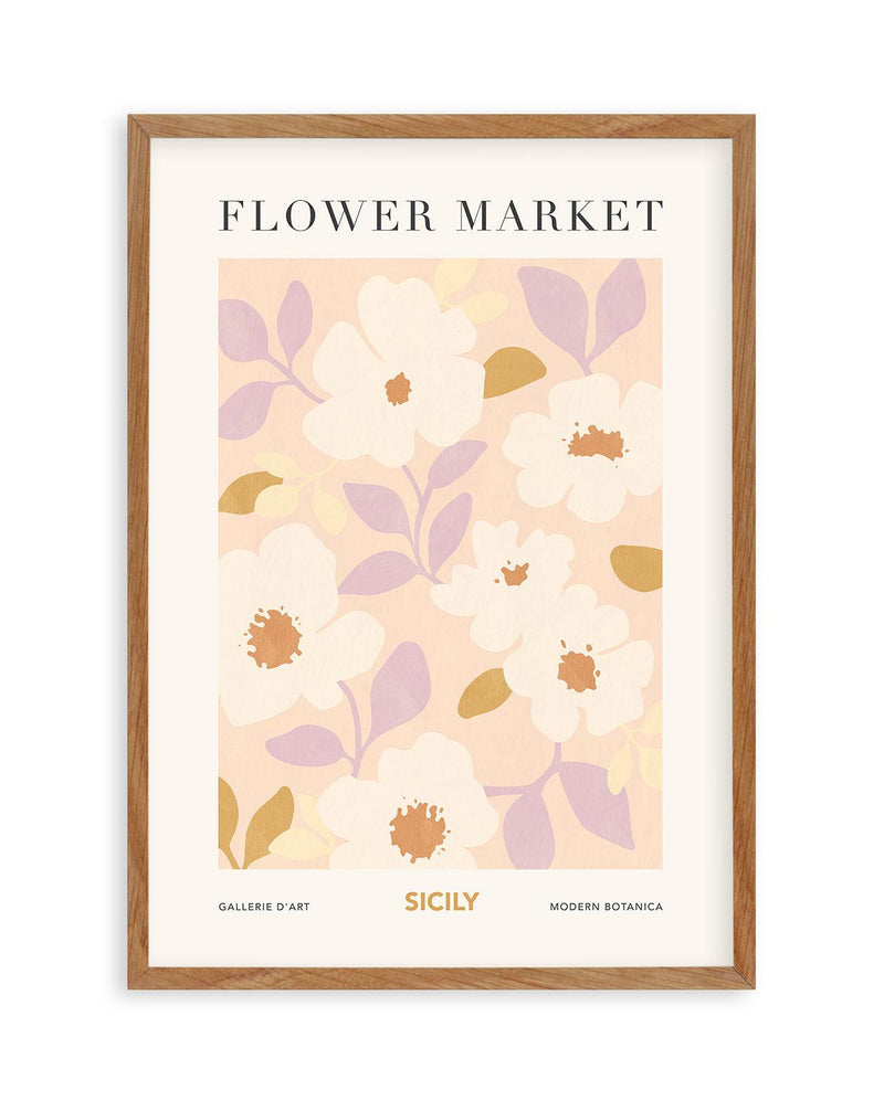 Flower Market Sicily Art Print-PRINT-Olive et Oriel-Olive et Oriel-50x70 cm | 19.6" x 27.5"-Walnut-With White Border-Buy-Australian-Art-Prints-Online-with-Olive-et-Oriel-Your-Artwork-Specialists-Austrailia-Decorate-With-Coastal-Photo-Wall-Art-Prints-From-Our-Beach-House-Artwork-Collection-Fine-Poster-and-Framed-Artwork