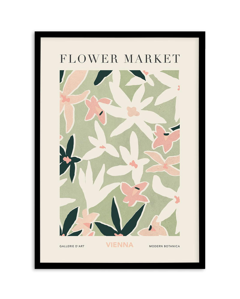Flower Market Vienna Art Print-PRINT-Olive et Oriel-Olive et Oriel-A5 | 5.8" x 8.3" | 14.8 x 21cm-Black-With White Border-Buy-Australian-Art-Prints-Online-with-Olive-et-Oriel-Your-Artwork-Specialists-Austrailia-Decorate-With-Coastal-Photo-Wall-Art-Prints-From-Our-Beach-House-Artwork-Collection-Fine-Poster-and-Framed-Artwork