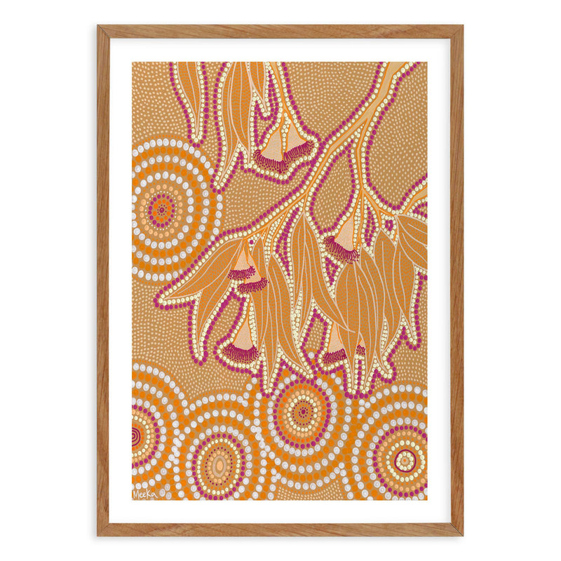 Flowering Gum By Domica Hill Art Print-PRINT-Olive et Oriel-Domica Hill-50x70 cm | 19.6" x 27.5"-Walnut-With White Border-Buy-Australian-Art-Prints-Online-with-Olive-et-Oriel-Your-Artwork-Specialists-Austrailia-Decorate-With-Coastal-Photo-Wall-Art-Prints-From-Our-Beach-House-Artwork-Collection-Fine-Poster-and-Framed-Artwork