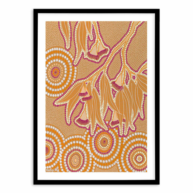Flowering Gum By Domica Hill Art Print-PRINT-Olive et Oriel-Domica Hill-A5 | 5.8" x 8.3" | 14.8 x 21cm-Black-With White Border-Buy-Australian-Art-Prints-Online-with-Olive-et-Oriel-Your-Artwork-Specialists-Austrailia-Decorate-With-Coastal-Photo-Wall-Art-Prints-From-Our-Beach-House-Artwork-Collection-Fine-Poster-and-Framed-Artwork