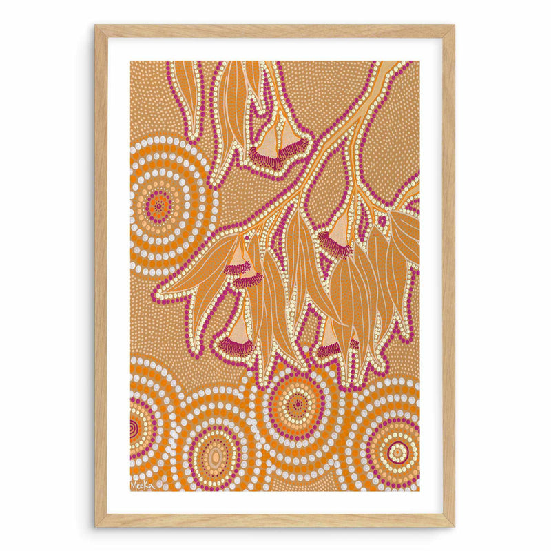 Flowering Gum By Domica Hill Art Print-PRINT-Olive et Oriel-Domica Hill-A5 | 5.8" x 8.3" | 14.8 x 21cm-Oak-With White Border-Buy-Australian-Art-Prints-Online-with-Olive-et-Oriel-Your-Artwork-Specialists-Austrailia-Decorate-With-Coastal-Photo-Wall-Art-Prints-From-Our-Beach-House-Artwork-Collection-Fine-Poster-and-Framed-Artwork
