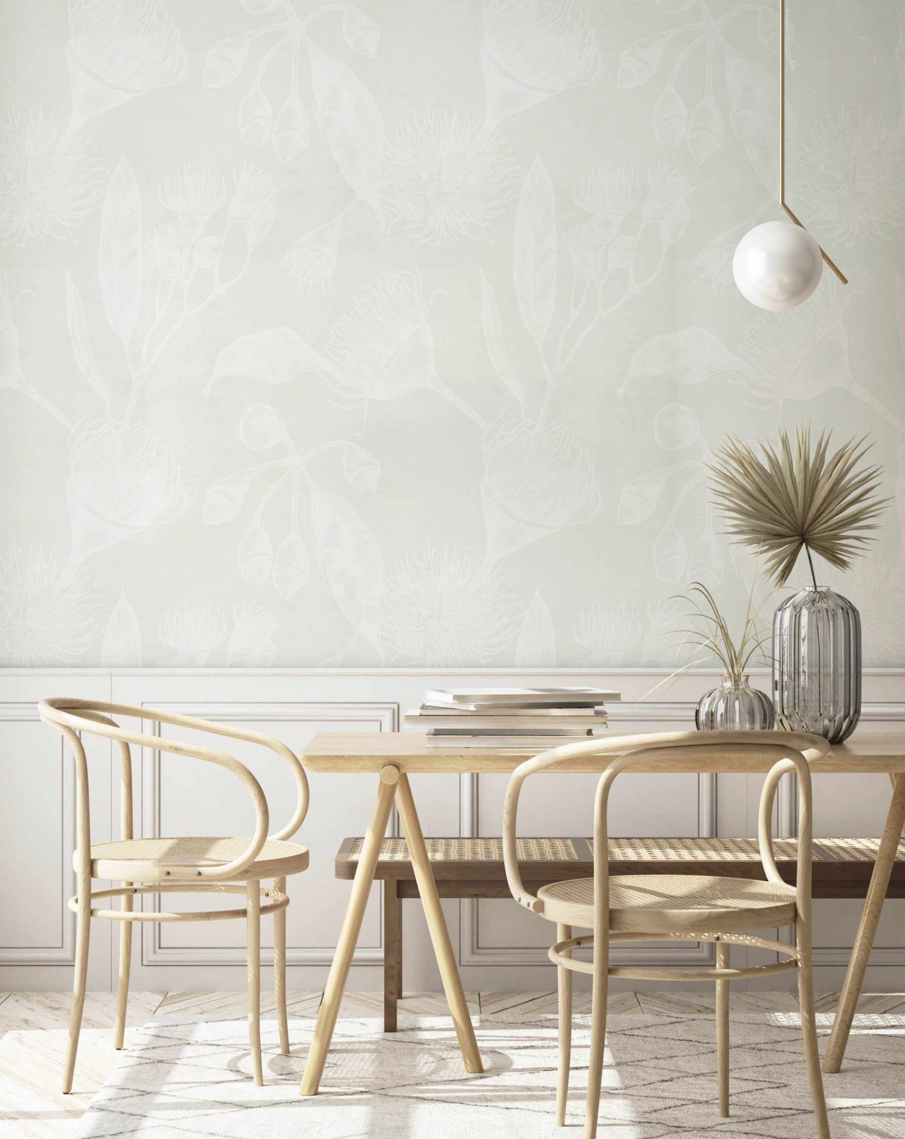 Flowering Gum Neutral Australian Natives Wallpaper | Australian Made ...