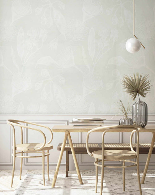 Flowering Gum in Neutral Wallpaper-Wallpaper-Buy Australian Removable Wallpaper Now Sage Green Wallpaper Peel And Stick Wallpaper Online At Olive et Oriel Custom Made Wallpapers Wall Papers Decorate Your Bedroom Living Room Kids Room or Commercial Interior