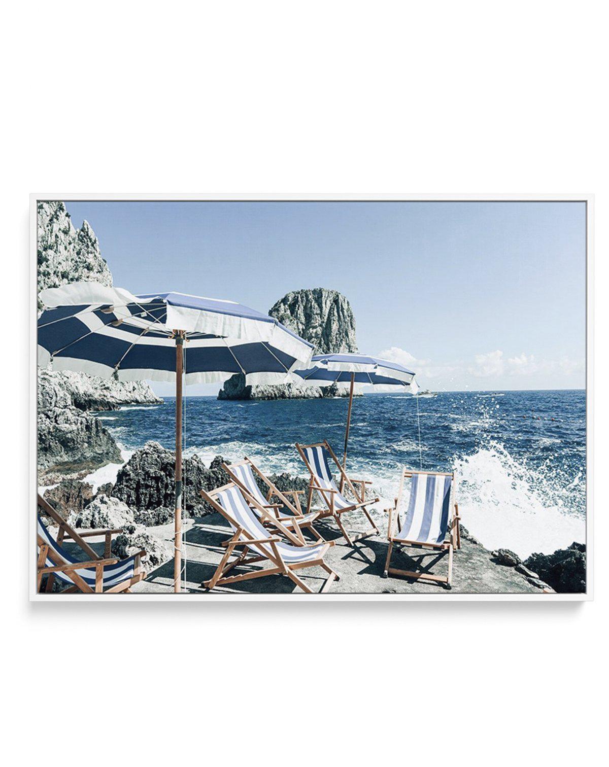 Fontelina In The Sun | Capri | Framed Canvas-CANVAS-You can shop wall art online with Olive et Oriel for everything from abstract art to fun kids wall art. Our beautiful modern art prints and canvas art are available from large canvas prints to wall art paintings and our proudly Australian artwork collection offers only the highest quality framed large wall art and canvas art Australia - You can buy fashion photography prints or Hampton print posters and paintings on canvas from Olive et Oriel a