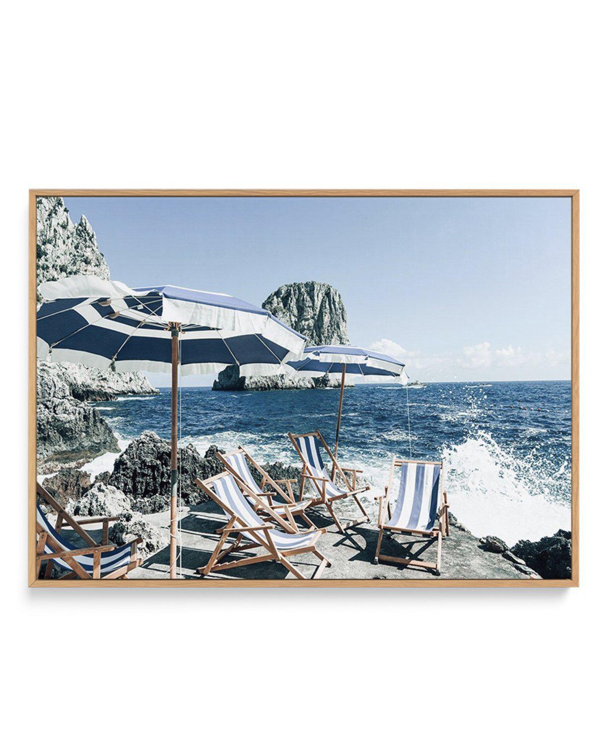 Fontelina In The Sun | Capri | Framed Canvas-CANVAS-You can shop wall art online with Olive et Oriel for everything from abstract art to fun kids wall art. Our beautiful modern art prints and canvas art are available from large canvas prints to wall art paintings and our proudly Australian artwork collection offers only the highest quality framed large wall art and canvas art Australia - You can buy fashion photography prints or Hampton print posters and paintings on canvas from Olive et Oriel a