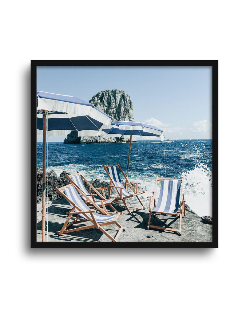 Fontelina In The Sun, Capri | SQ Art Print-PRINT-Olive et Oriel-Olive et Oriel-70x70 cm | 27.5" x 27.5"-Black-With White Border-Buy-Australian-Art-Prints-Online-with-Olive-et-Oriel-Your-Artwork-Specialists-Austrailia-Decorate-With-Coastal-Photo-Wall-Art-Prints-From-Our-Beach-House-Artwork-Collection-Fine-Poster-and-Framed-Artwork