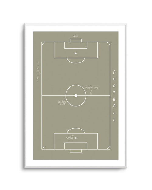 Football Field Art Print-PRINT-Olive et Oriel-Olive et Oriel-A5 | 5.8" x 8.3" | 14.8 x 21cm-Unframed Art Print-With White Border-Buy-Australian-Art-Prints-Online-with-Olive-et-Oriel-Your-Artwork-Specialists-Austrailia-Decorate-With-Coastal-Photo-Wall-Art-Prints-From-Our-Beach-House-Artwork-Collection-Fine-Poster-and-Framed-Artwork