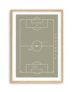 Football Field Art Print-PRINT-Olive et Oriel-Olive et Oriel-A5 | 5.8" x 8.3" | 14.8 x 21cm-Oak-With White Border-Buy-Australian-Art-Prints-Online-with-Olive-et-Oriel-Your-Artwork-Specialists-Austrailia-Decorate-With-Coastal-Photo-Wall-Art-Prints-From-Our-Beach-House-Artwork-Collection-Fine-Poster-and-Framed-Artwork