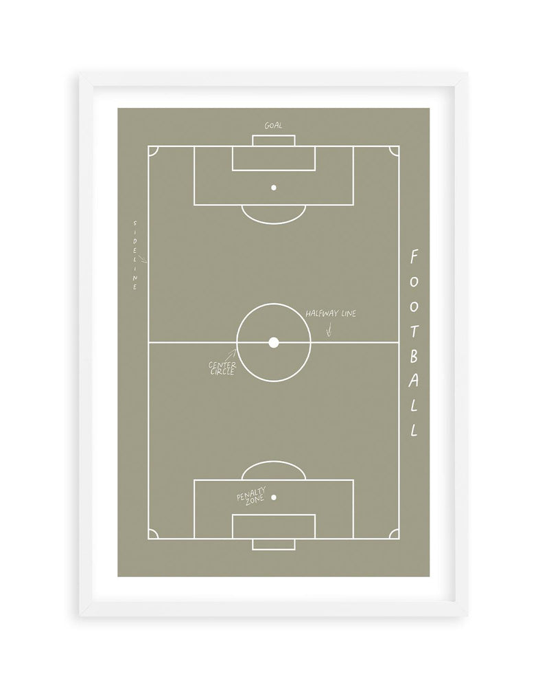 Football Field Art Print-PRINT-Olive et Oriel-Olive et Oriel-A5 | 5.8" x 8.3" | 14.8 x 21cm-White-With White Border-Buy-Australian-Art-Prints-Online-with-Olive-et-Oriel-Your-Artwork-Specialists-Austrailia-Decorate-With-Coastal-Photo-Wall-Art-Prints-From-Our-Beach-House-Artwork-Collection-Fine-Poster-and-Framed-Artwork