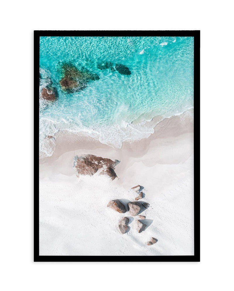 Footprints in the Sand | Lights Beach, Denmark Art Print-PRINT-Olive et Oriel-Olive et Oriel-A5 | 5.8" x 8.3" | 14.8 x 21cm-Black-With White Border-Buy-Australian-Art-Prints-Online-with-Olive-et-Oriel-Your-Artwork-Specialists-Austrailia-Decorate-With-Coastal-Photo-Wall-Art-Prints-From-Our-Beach-House-Artwork-Collection-Fine-Poster-and-Framed-Artwork
