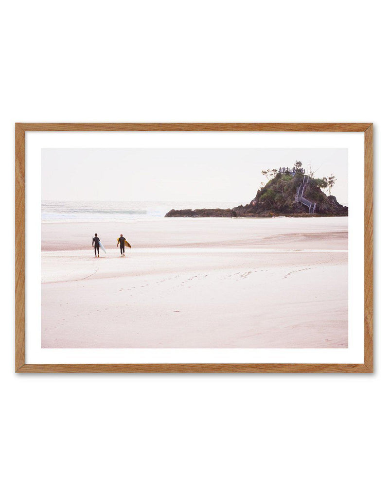 Footprints in the Sand, The Pass Art Print-PRINT-Olive et Oriel-Olive et Oriel-50x70 cm | 19.6" x 27.5"-Walnut-With White Border-Buy-Australian-Art-Prints-Online-with-Olive-et-Oriel-Your-Artwork-Specialists-Austrailia-Decorate-With-Coastal-Photo-Wall-Art-Prints-From-Our-Beach-House-Artwork-Collection-Fine-Poster-and-Framed-Artwork