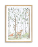 Forest Friends I Art Print-PRINT-Olive et Oriel-Olive et Oriel-A5 | 5.8" x 8.3" | 14.8 x 21cm-Oak-With White Border-Buy-Australian-Art-Prints-Online-with-Olive-et-Oriel-Your-Artwork-Specialists-Austrailia-Decorate-With-Coastal-Photo-Wall-Art-Prints-From-Our-Beach-House-Artwork-Collection-Fine-Poster-and-Framed-Artwork