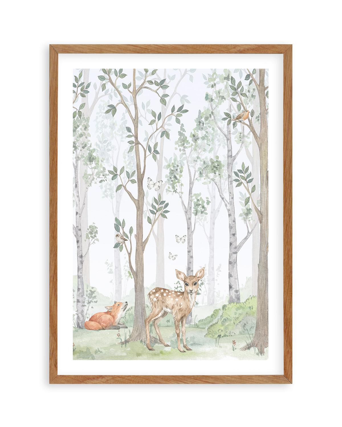 Forest Friends I Art Print-PRINT-Olive et Oriel-Olive et Oriel-50x70 cm | 19.6" x 27.5"-Walnut-With White Border-Buy-Australian-Art-Prints-Online-with-Olive-et-Oriel-Your-Artwork-Specialists-Austrailia-Decorate-With-Coastal-Photo-Wall-Art-Prints-From-Our-Beach-House-Artwork-Collection-Fine-Poster-and-Framed-Artwork