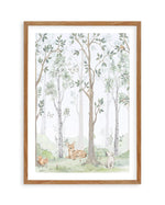 Forest Friends II Art Print-PRINT-Olive et Oriel-Olive et Oriel-50x70 cm | 19.6" x 27.5"-Walnut-With White Border-Buy-Australian-Art-Prints-Online-with-Olive-et-Oriel-Your-Artwork-Specialists-Austrailia-Decorate-With-Coastal-Photo-Wall-Art-Prints-From-Our-Beach-House-Artwork-Collection-Fine-Poster-and-Framed-Artwork