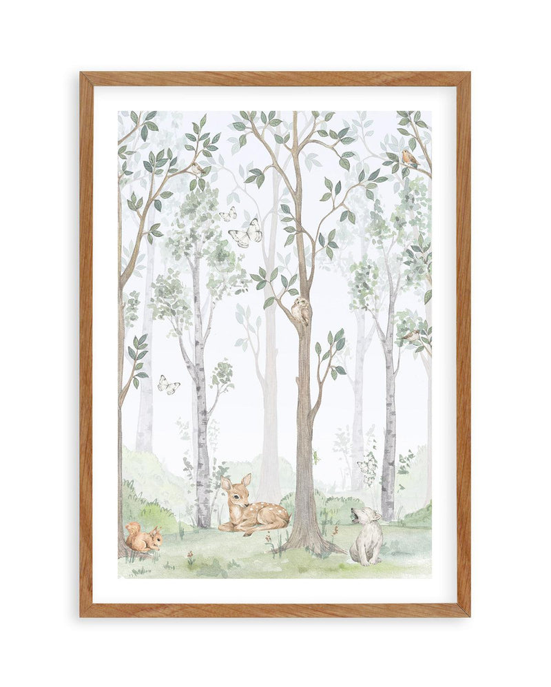 Forest Friends II Art Print-PRINT-Olive et Oriel-Olive et Oriel-50x70 cm | 19.6" x 27.5"-Walnut-With White Border-Buy-Australian-Art-Prints-Online-with-Olive-et-Oriel-Your-Artwork-Specialists-Austrailia-Decorate-With-Coastal-Photo-Wall-Art-Prints-From-Our-Beach-House-Artwork-Collection-Fine-Poster-and-Framed-Artwork