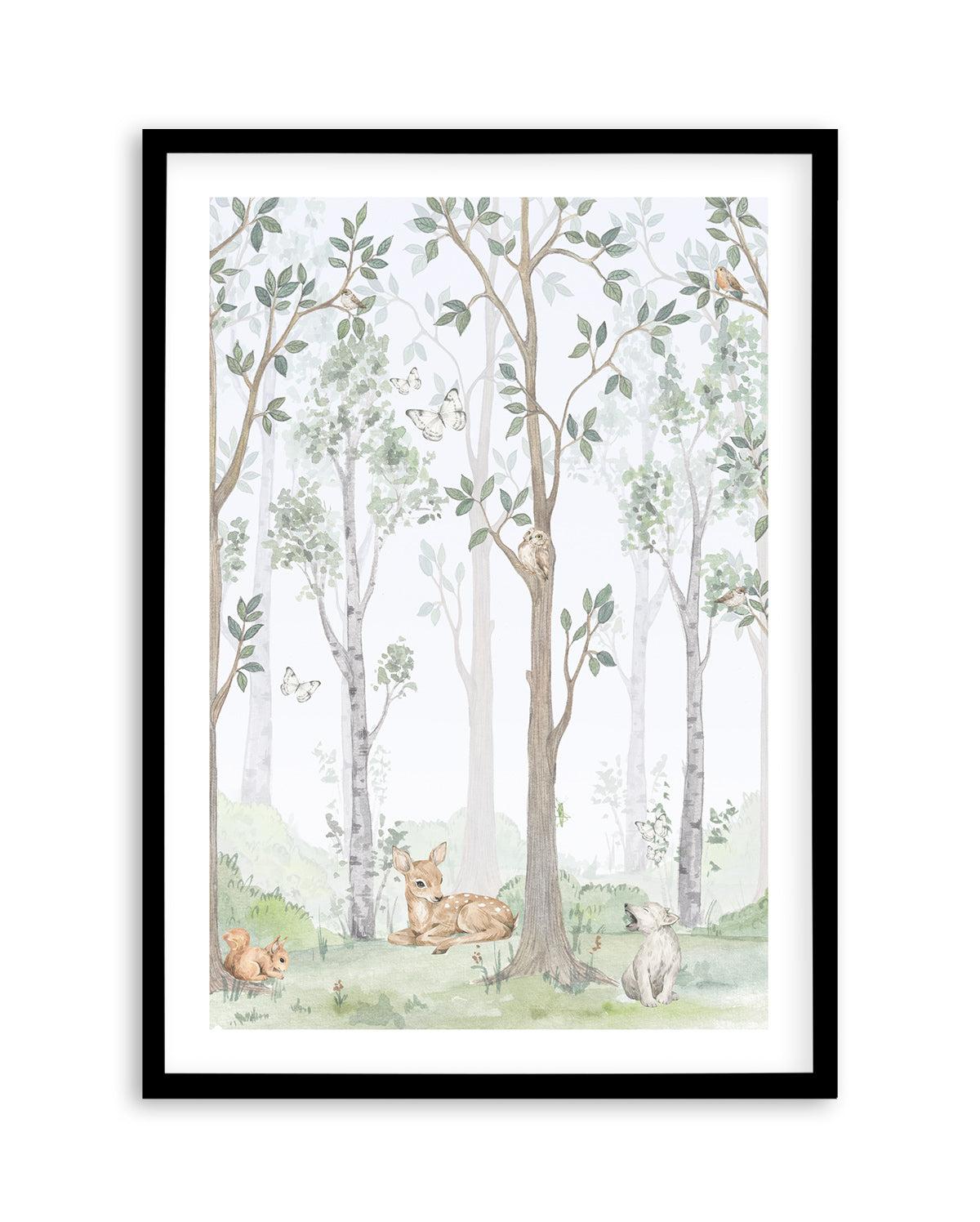 Forest Friends II Art Print-PRINT-Olive et Oriel-Olive et Oriel-A5 | 5.8" x 8.3" | 14.8 x 21cm-Black-With White Border-Buy-Australian-Art-Prints-Online-with-Olive-et-Oriel-Your-Artwork-Specialists-Austrailia-Decorate-With-Coastal-Photo-Wall-Art-Prints-From-Our-Beach-House-Artwork-Collection-Fine-Poster-and-Framed-Artwork